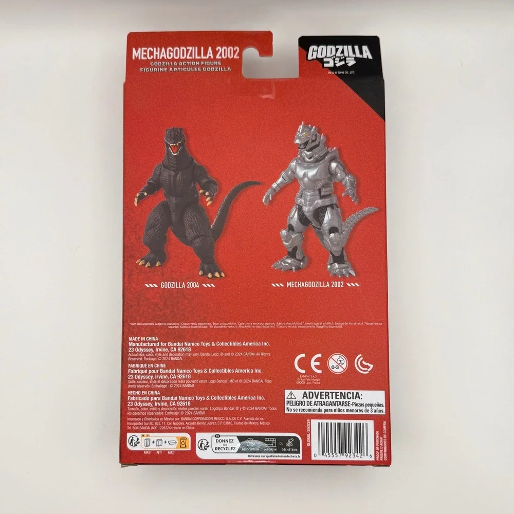Bandai Mechagodzilla 2002 Godzilla Action Figure Silver 92342 New
